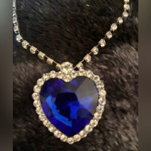 Titanic Elegant Blue Heart Pendant Necklace